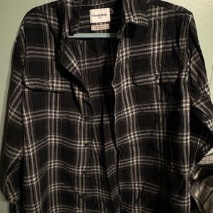 Goodfellow & Co Men's Black and White Plaid Shirt